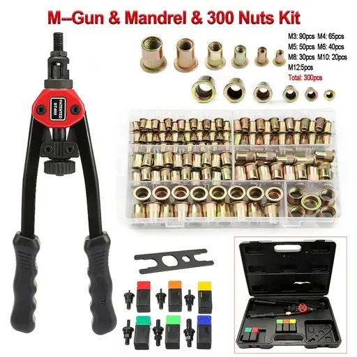 Rivet Gun Kit Rivnut Thread Setting Tools Nut Setter Tool NutSert Metal ...